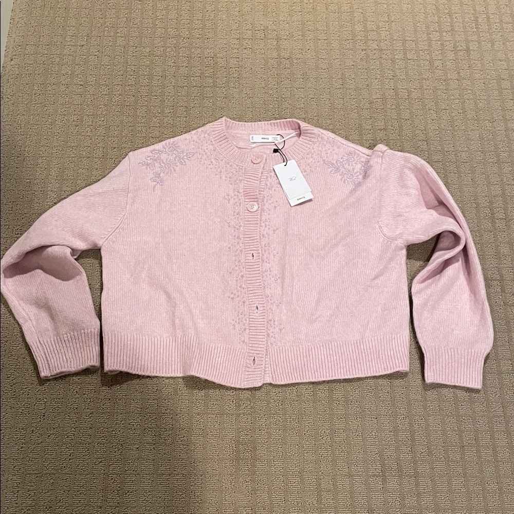 Mango Soft Pink Knit Sweater